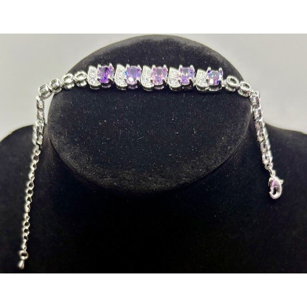 Bracelet Multicolor Stones Silver Tone